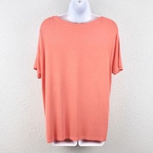 Tops - New Women Short Sleeve Softest Crew T-Shirt Coral Tops - New Women Short Sleeve Softest Crew T-Shirt Coral